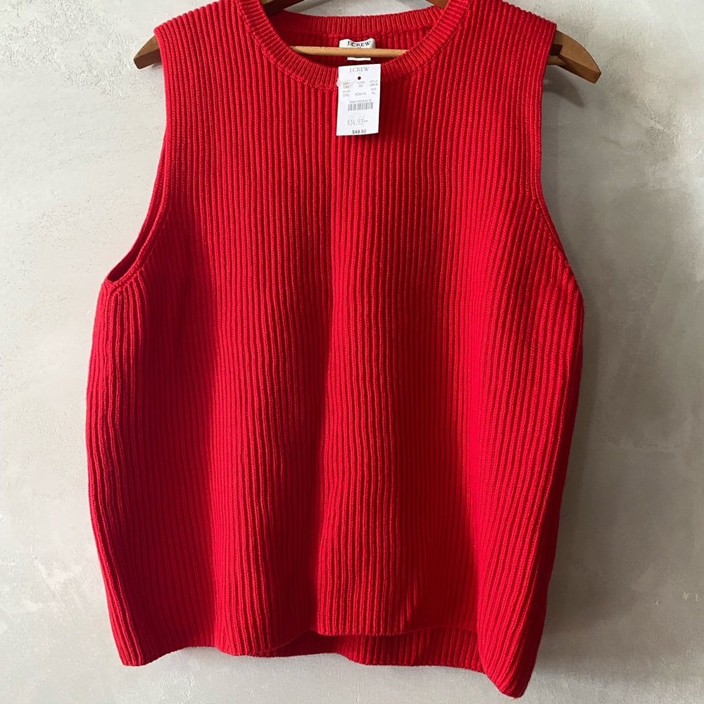 NWT JCrew Ribbed Sweater Vest